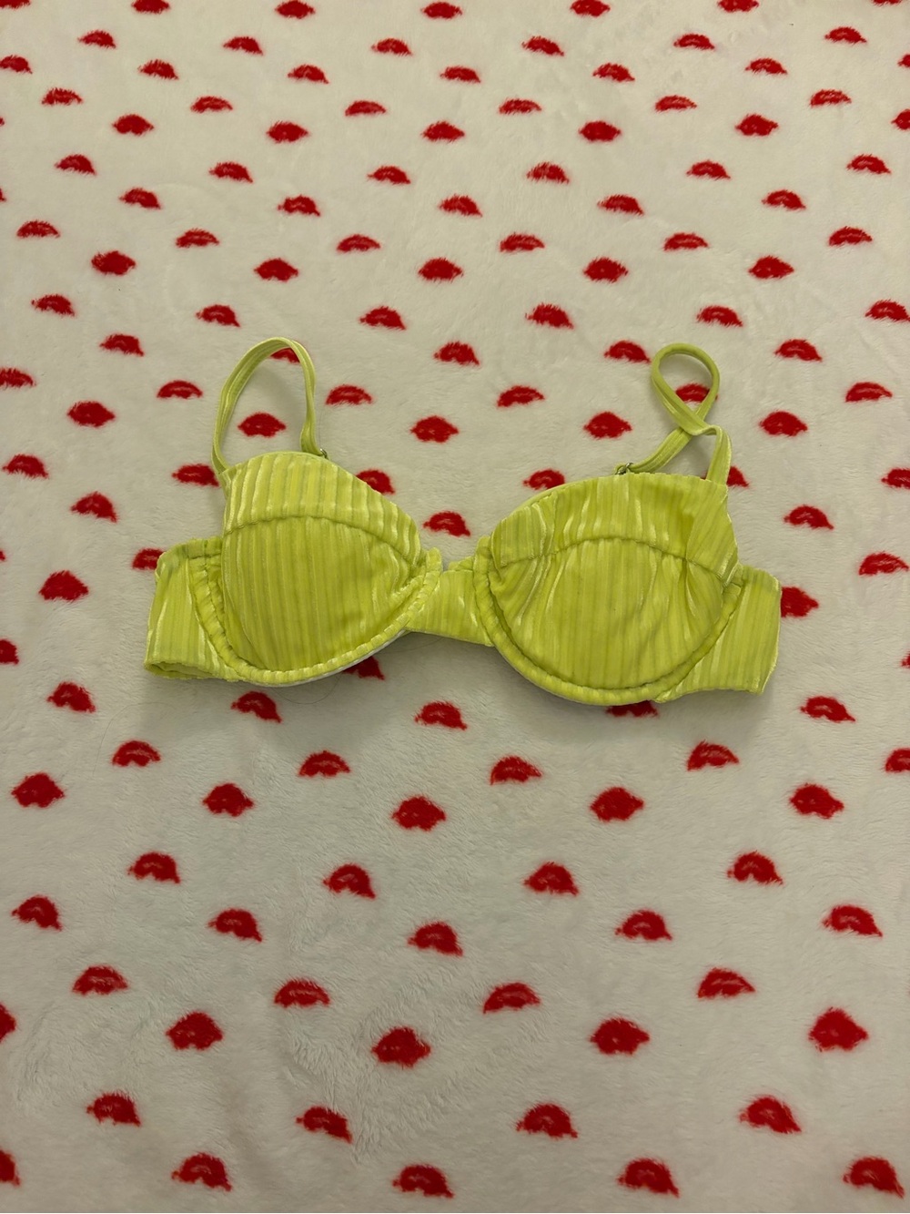 Dippin' Daisy's Neon Lime Ribbed Bikini Top